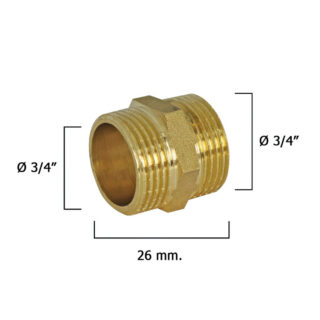 Machones Dobles Pulidos    3/4″