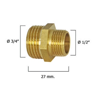 Machones Reductores Pulidos 3/4″ A 1/2″